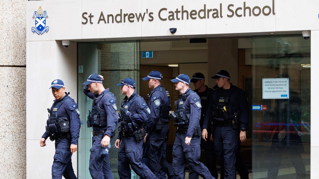 Ms james’s body was been found in St Andrew’s Cathedral School Building next to Sydney Town Hall. Picture: NCA NewsWire / David Swift