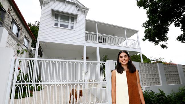 VRG GRL co-founder Daniella Dionyssiou at the Highgate Hill home she is selling. Picture: David Clark.