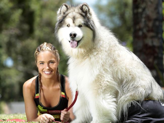 Olivia Rogers, with Mooshie her hugely popular dog, was the face of this year’s People’s Choice Undies Run.