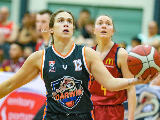 Erin Bollmann was the best Darwin Salties player until she injured her wrist in August. Picture: Glenn Campbell