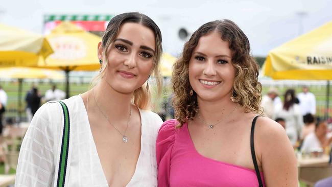 Hannah O'Connell and Chelsea Lockhart at Melbourne Cup Race Day, Caloundra. Picture: Patrick Woods.