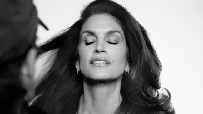 Cindy Crawford on set of The Super Models. Picture: Apple TV+