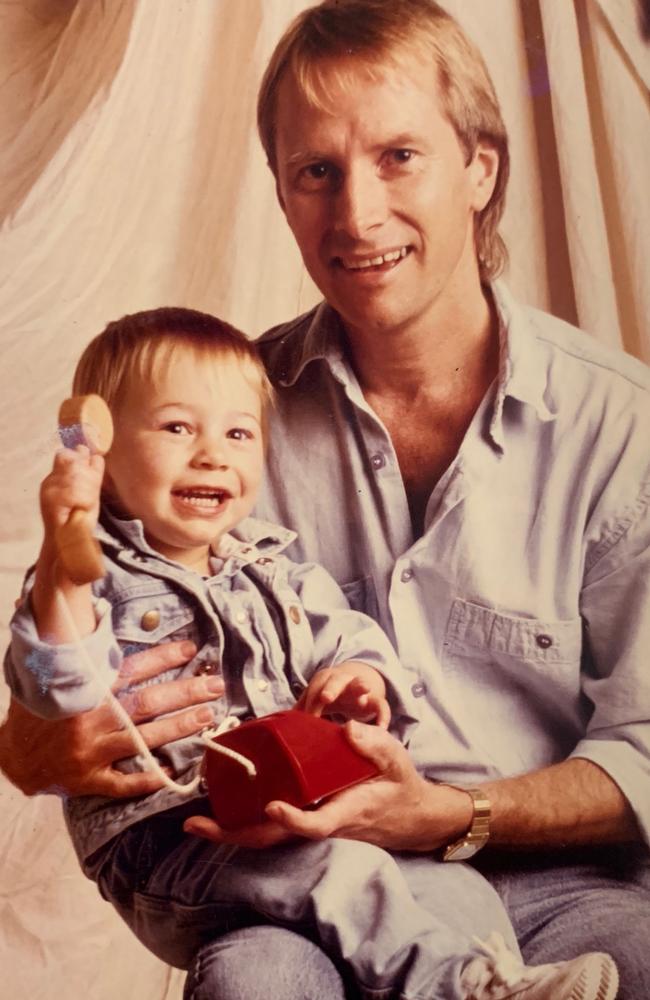 Glenn Wheatley with his son Tim. Picture: supplied