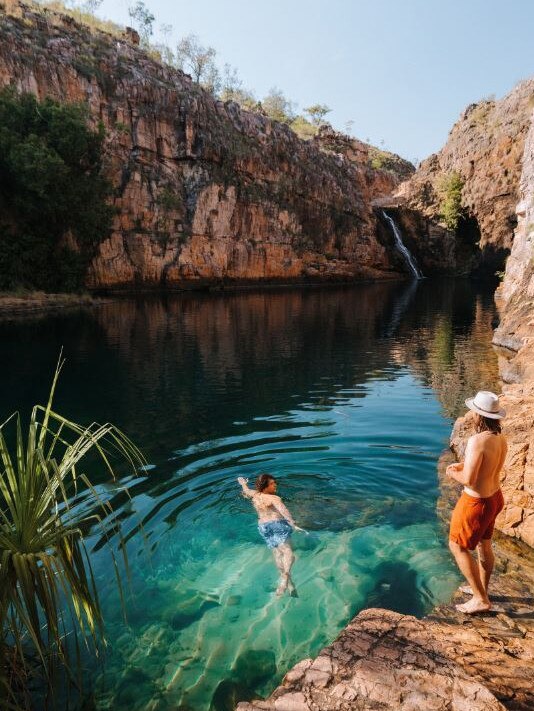 Top 10 Most Liked Instagram posts on @NTaustralia in 2020: 5. Maguk Gorge by @kyle_hunter and @haylsa received 8,062 likes