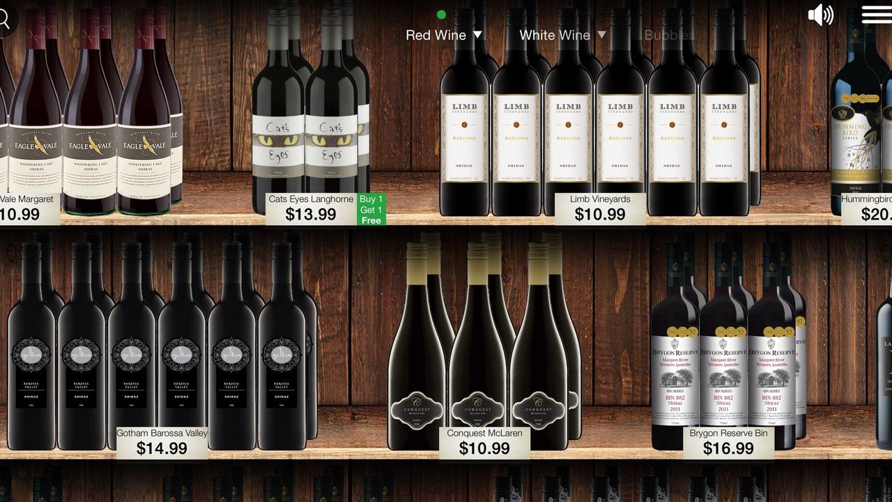 The Get Wines Direct AisleOne app. Picture: Supplied.