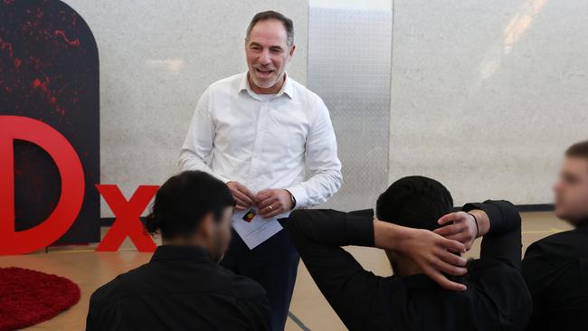 The event featured speeches from guest speakers, including former NRL player Joey Leatigaga. Picture: John Feder/The Australian