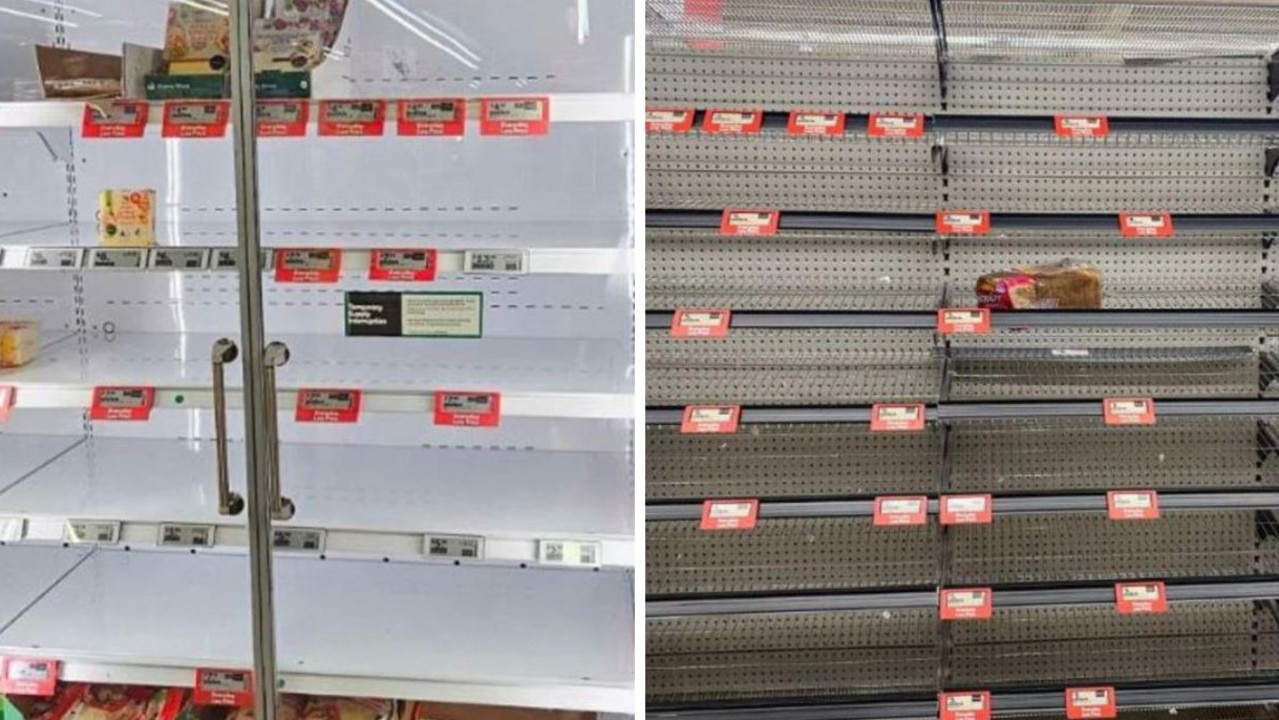 Shelves have started to appear quite empty in Victoria, South Australia and NSW. Picture: Facebook