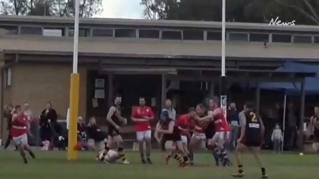 Striking incident from Mawson Lakes-Central United game