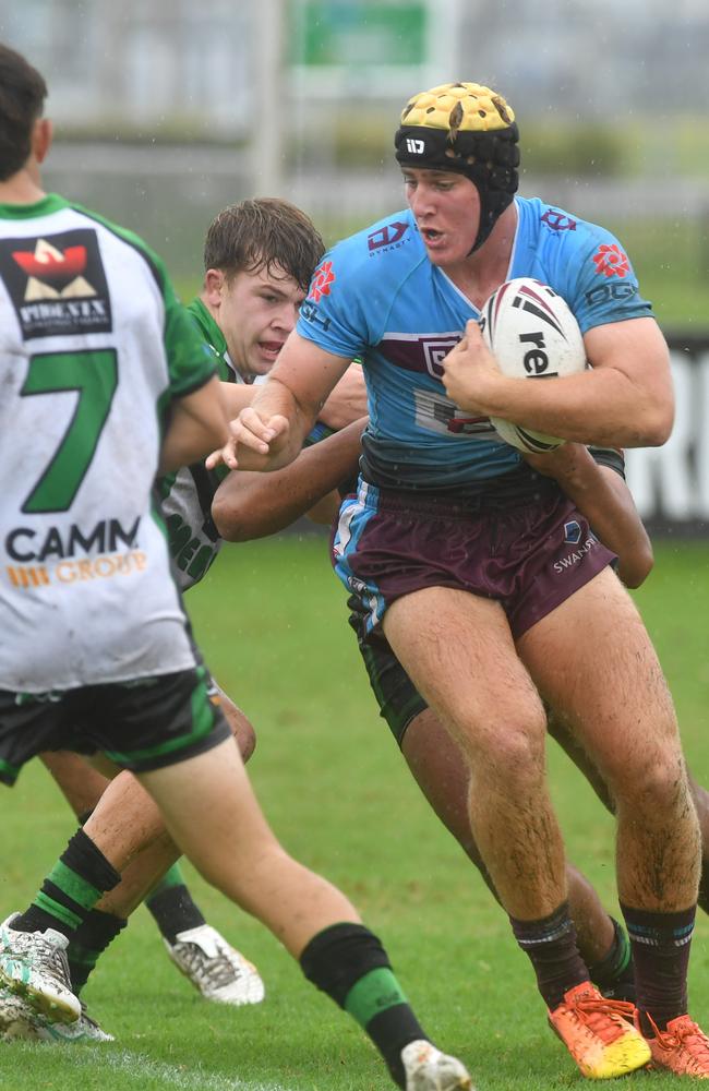 Cutters Mark Morrow during a wet game this season. Picture: Evan Morgan