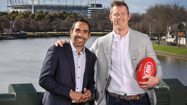 Eddie Betts and Jack Riewoldt will launch the finals series for Fox Footy. Picture: David Caird