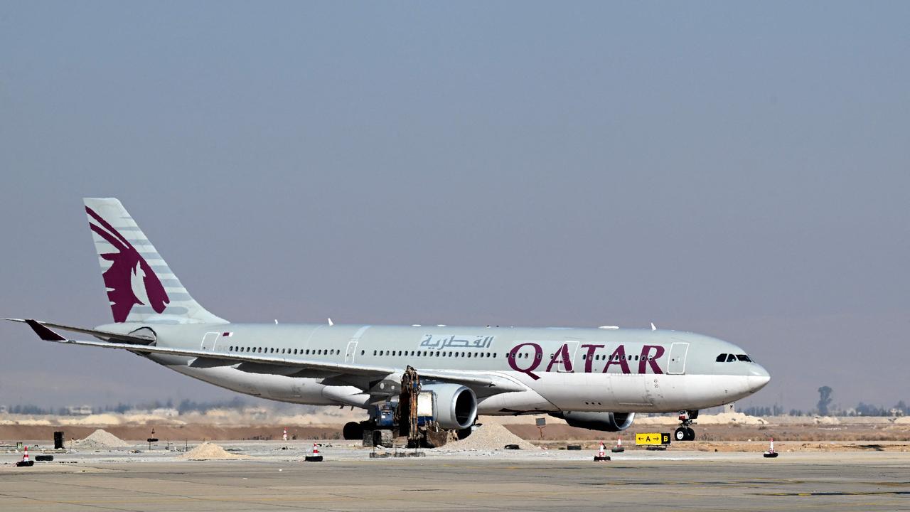 Passengers will fly aboard Qatar Airways’ Boeing 777 aircraft from Australia. Picture: Louai Beshara/AFP