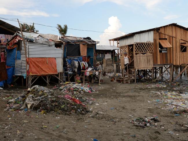 A general view of stilt houses at an informal settler area in Davao City, in southern island of Mindanao- the heartlands of Philippine president-elect Rodrigo Duterte. Picture: AFP