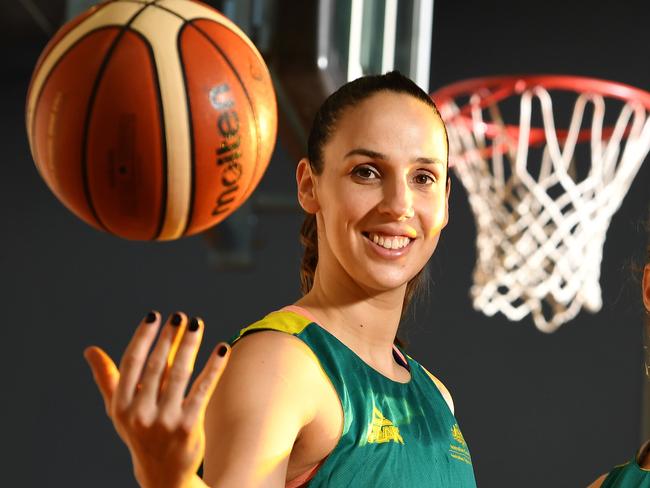 25/05/16 - Opals Laura Hodges and Step Talbot pictured at the Wayville Basketball Arena before heading on a European tour then the Rio Olympics. Photo Tom Huntley