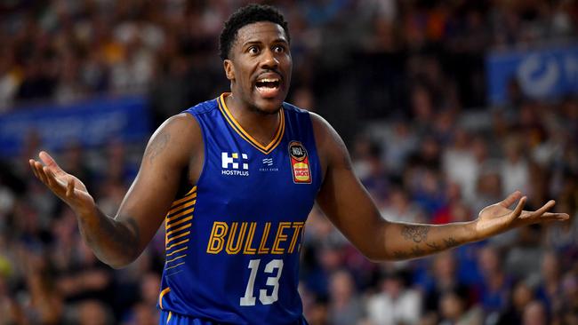 Lamar Patterson will be frustrated with the Bullets loss, which leaves the NBL playoff race wide open. Picture: AAP