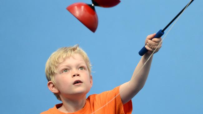 Children enjoy learning circus skills at Little Devils Circus Studio in Cheltenham.