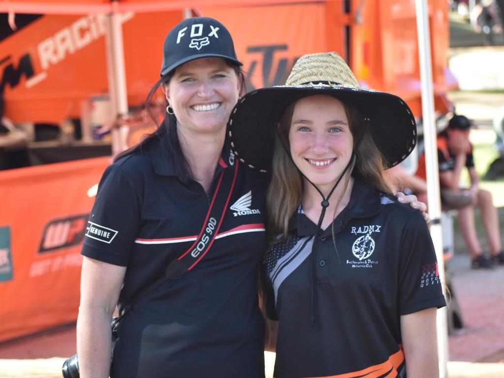 Gladstone's Tanya Whalley and Mackay's Bella Burke at the KTM Australian Junior Motocross Championships at Rockhamptonâ€™s Six Mile Raceway, September 28 to October 1, 2022.