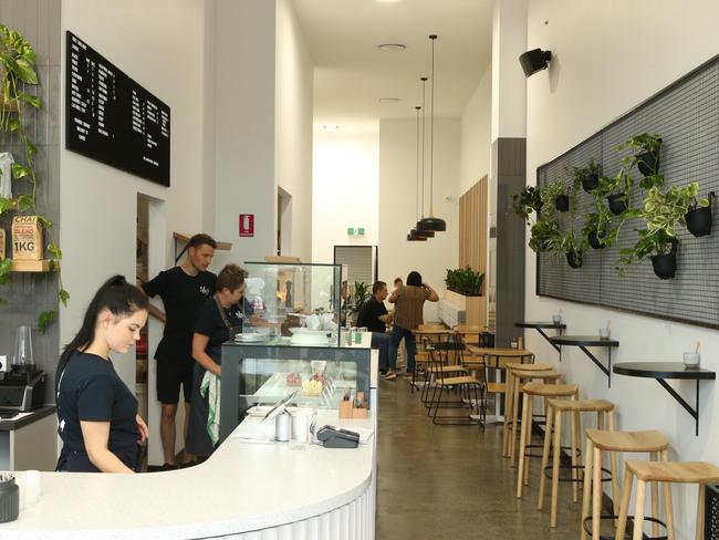 Ida’s Kitchen interior is modern with high ceilings. Picture Glenn Hampson