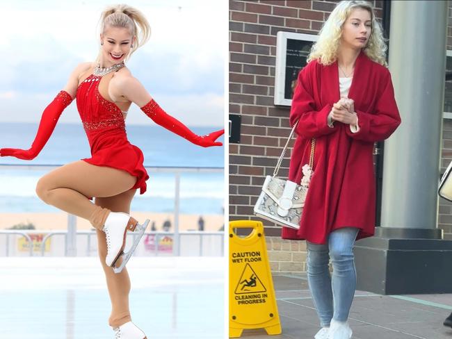 Ex-figure skater turned Cheetahs Club Lewisham dancer Shania Sime fronted Burwood Local Court on Friday May 2, 2025 charged with one count of DV-related stalking/intimidating.
