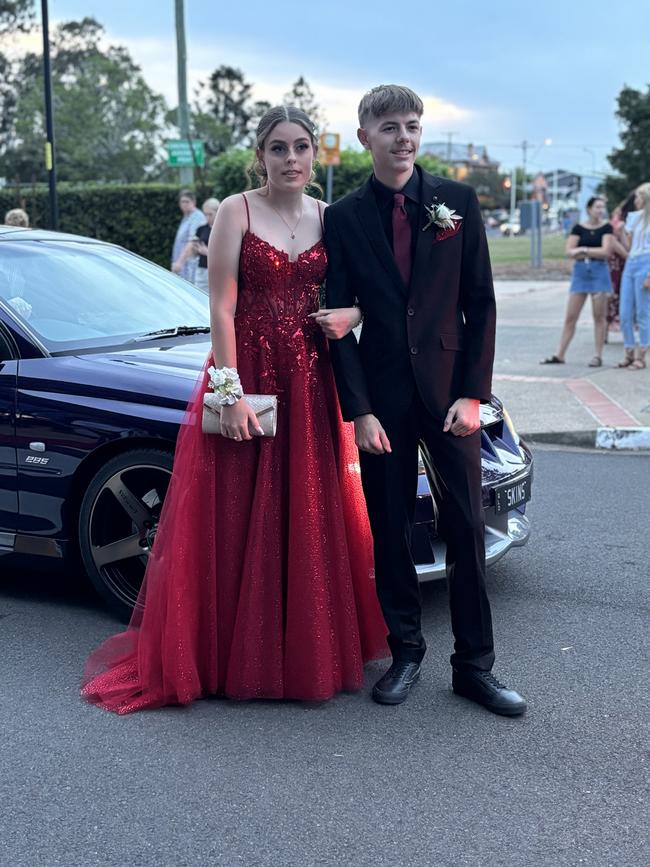 The students of Aldridge State High School arriving at their formal.