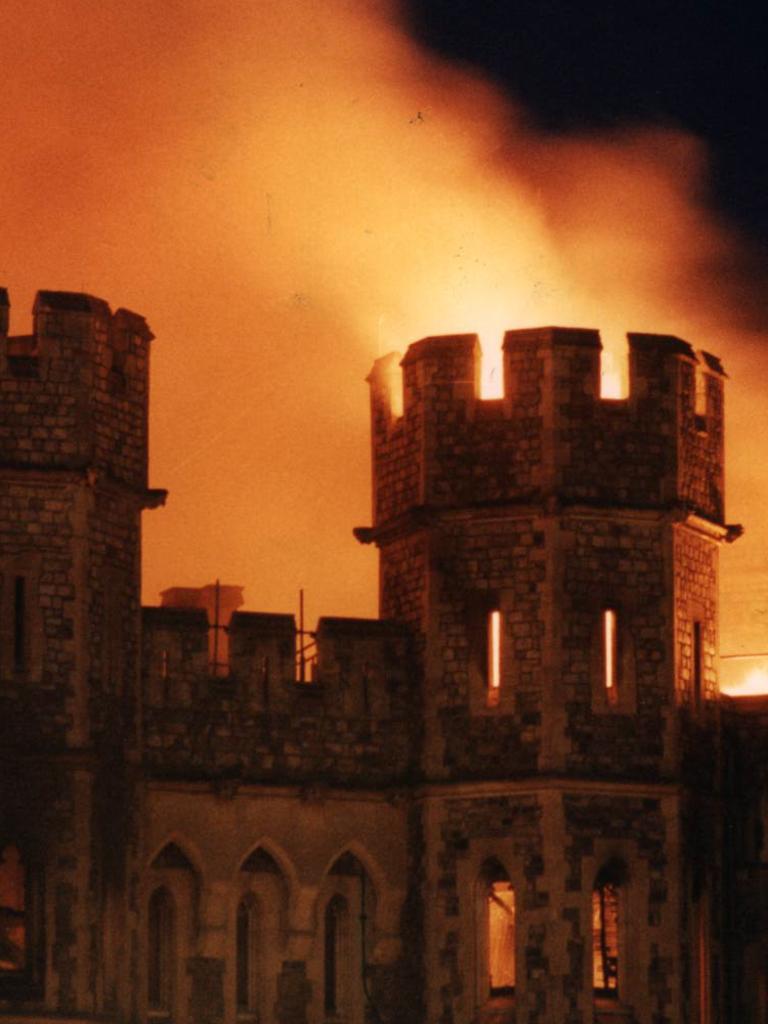 A fire gutted 115 rooms in Windsor Castle.