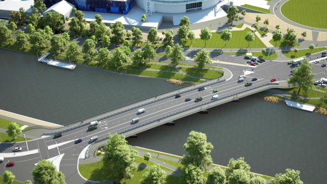 VicRoads artist impression of the Swan Street Bridge upgrade.