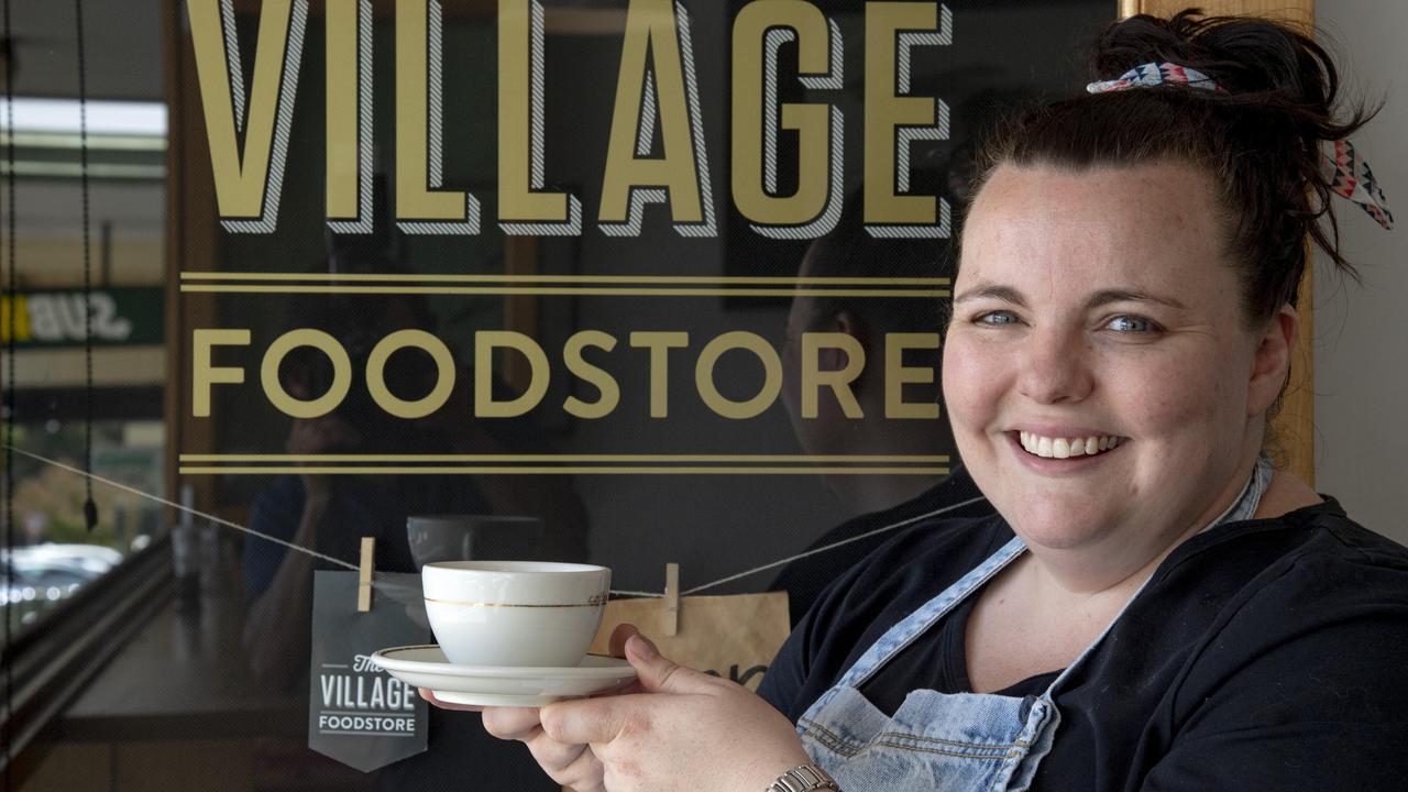 Kellie Herrmann is stoked her cafe, The Village Food Store, has been named Heathmont’s best coffee. Picture: Andy Brownbill