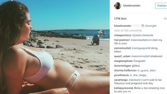 Surfer Owen Wright has shared details of his journey back from injury with his Instagram fans this year, including the news that he and girlfriend Kita Alexander are having a baby. Photo: Instagram