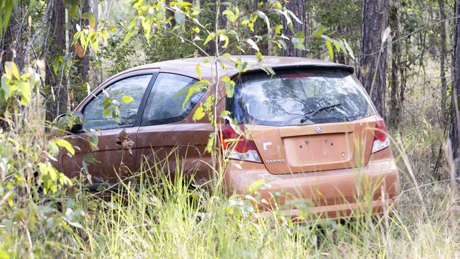 Police have located a stolen orange Holden Barina hatchback at Browns Road and McCormack Drive in Kurwongbah - Friday, November 8, 2024 - Picture: Richard Walker