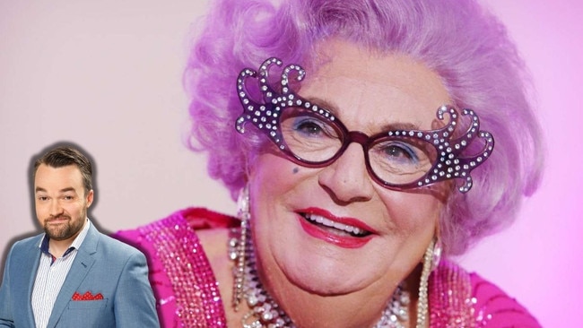 Shark Quiz web art: Dame Edna.