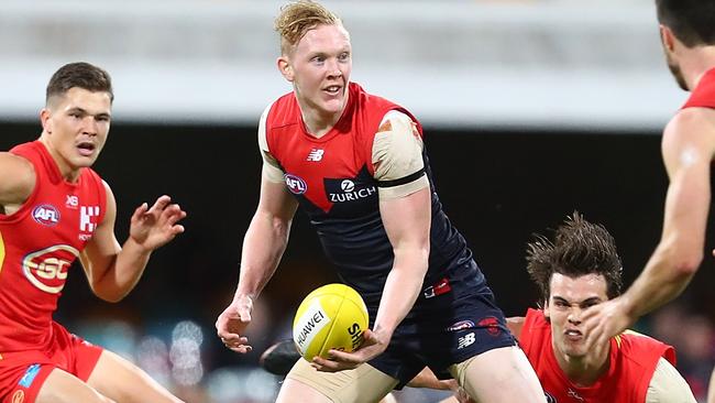 Afl 18 Clayton Oliver Melbourne Demons Best Handballer In The League Greg Williams Herald Sun