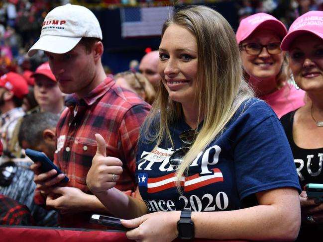 Supporters of US President Donald Trump at the   campaign rally in Chattanooga. Picture: AFP