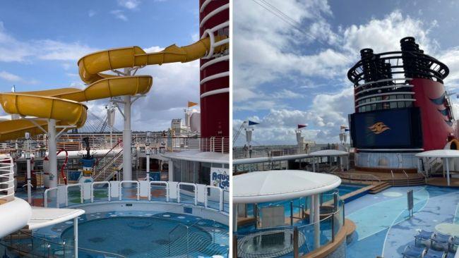 A slide on deck to keep the children cool and entertained. Images: Leah Goulis / Kidspot