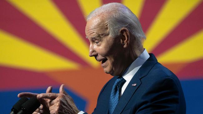 Joe Biden speaks to honour John McCain in Tempe, Arizona. Picture: AFP