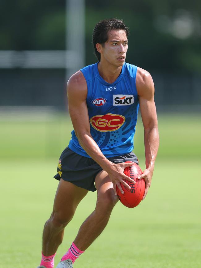 Alex Davies during a Gold Coast Suns training session at Heritage Bank Stadium in training. Picture: Chris Hyde/Getty Images/