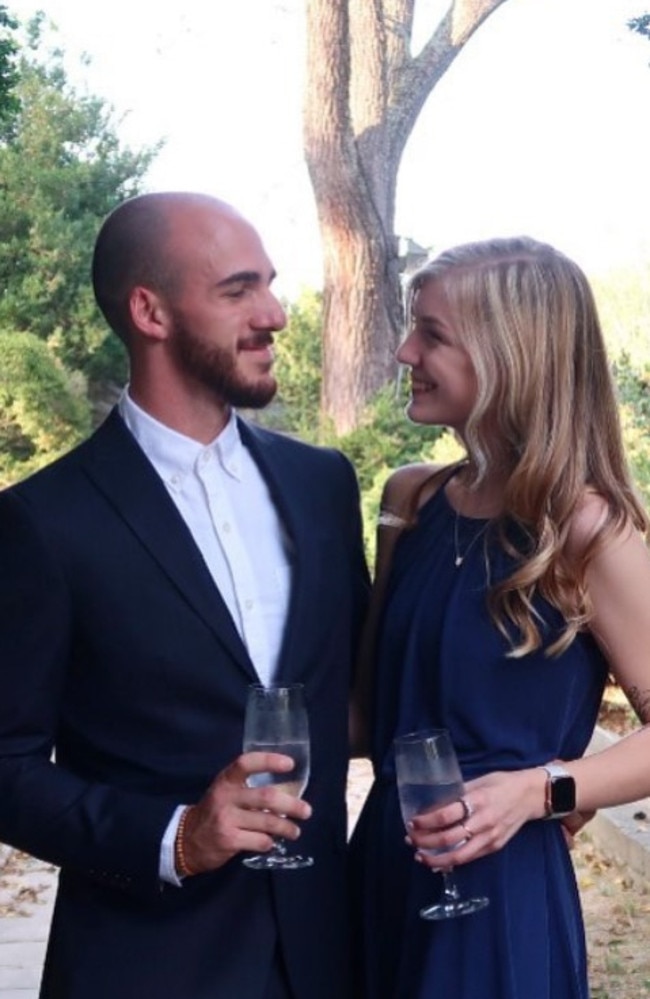 Brian Laundrie posted this engagement photo of the pair with a message saying ‘til death do us part’. Picture: Instagram