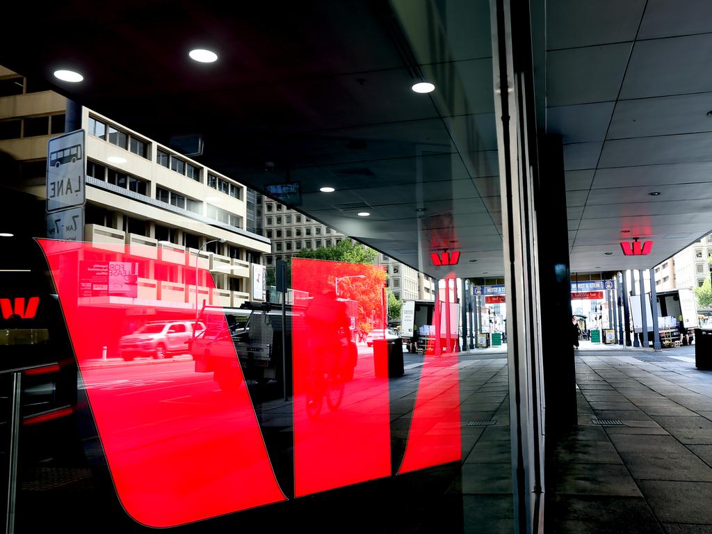 Westpac branch on King William St in Adelaide, Monday, February 18, 2019. (AAP Image/Kelly Barnes) NO ARCHIVING