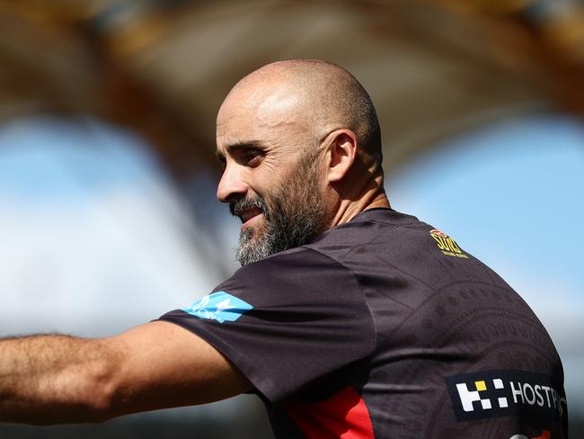 GOLD COAST, AUSTRALIA - AUGUST 09: Rhyce Shaw, Head of Development during the Gold Coast Suns AFL training session at Heritage Bank Stadium on August 09, 2023 in Gold Coast, Australia. (Photo by Chris Hyde/Getty Images)