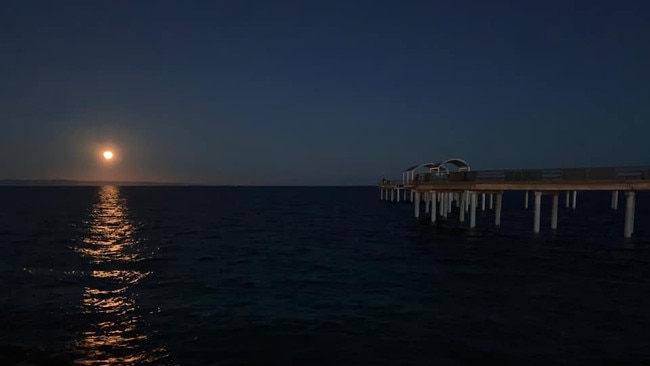 The supermoon from Whyalla. Picture: Dee Hart