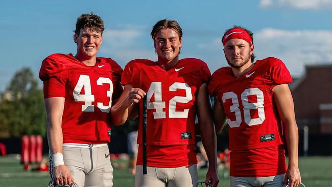 McGuire (centre) is starting to get recognised around Ohio. Photo: Instagram