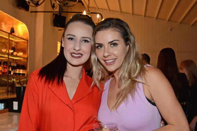 Brooke Copson and Shelby Bilby at the launch of Gold Coast Fashion Week at The Island, Surfers Paradise. Picture: Regina King