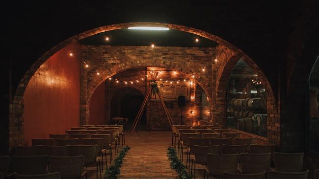 Mitchelton's underground wine cellar is 'l-shaped' and stretches the length of the property. Credit: Mitchelton Wines.