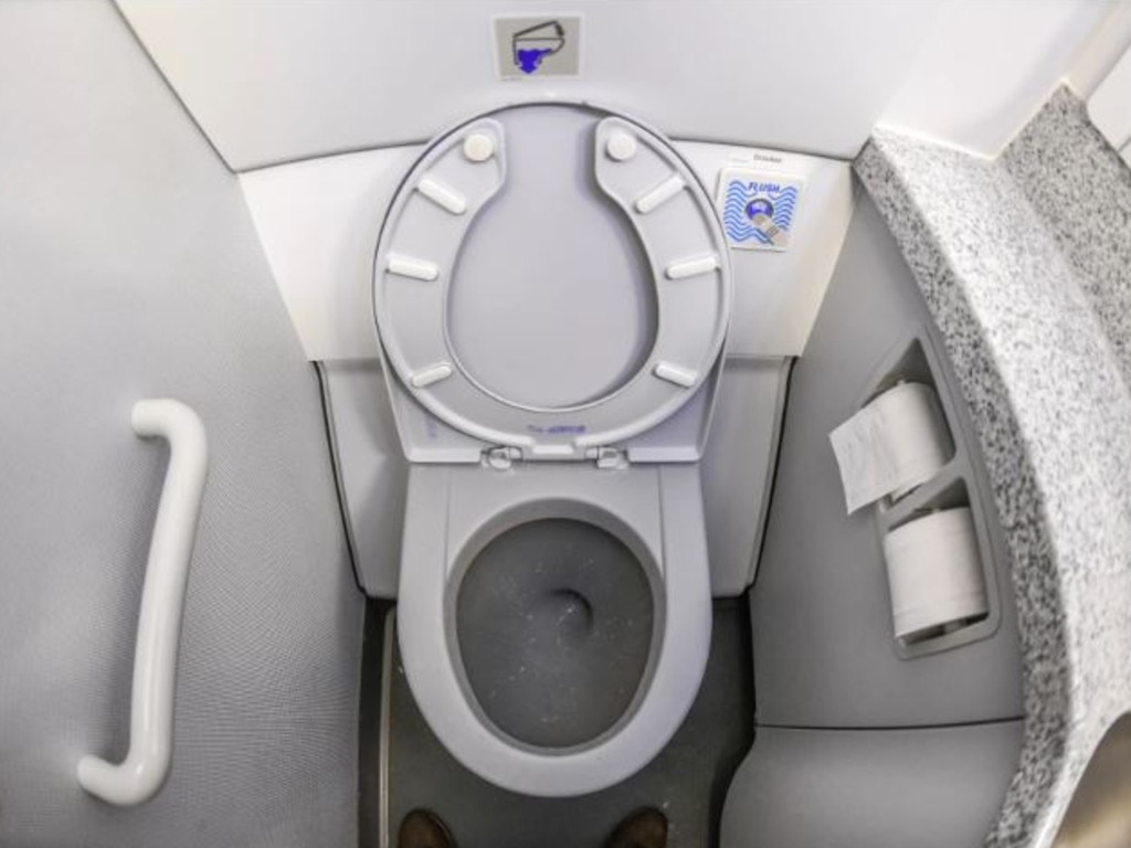 The flight attendant recommended not touching anything in the plane toilets. Picture: Getty