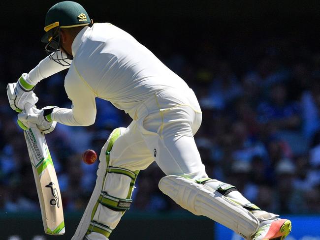 Ali’s cherry slams in Usman Khawaja’s front pad.