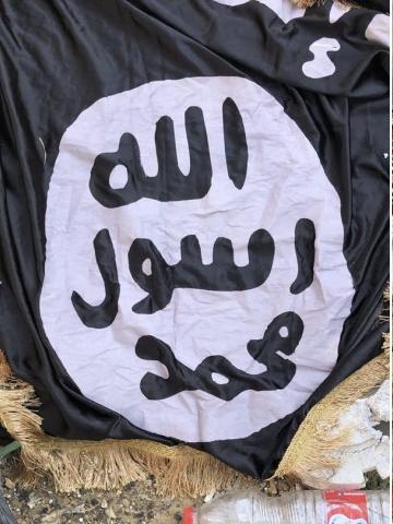 An ISIS flag allegedly found on a Hamas invader. Picture: South First Responders