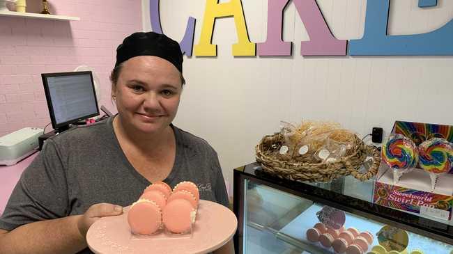 Jodi Dillon has opened East Coast Cake Co in Proserpine selling cakes for special occasions and macarons. Photo: Elyse Wurm