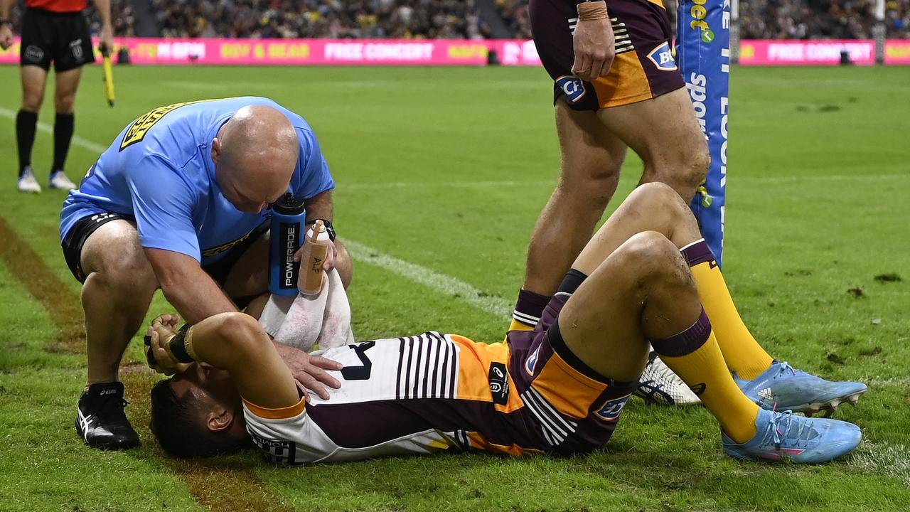 Te Maire Martin suffered a punctured lung against the Dragons. Picture: Ian Hitchcock/Getty