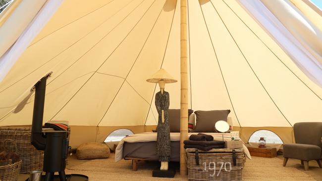 Why camp when you can glamp on French Island? Picture: French Island Glamping