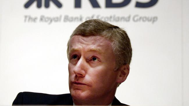 Former Royal Bank of Scotland CEO Sir Fred Goodwin who led the bank into near collapse in 25/04/2007 file photo. Goodwin has had his knighthood canceled and annulled, the British Cabinet Office announced 31/01/2012, because he had brought the honors system into disrepute.