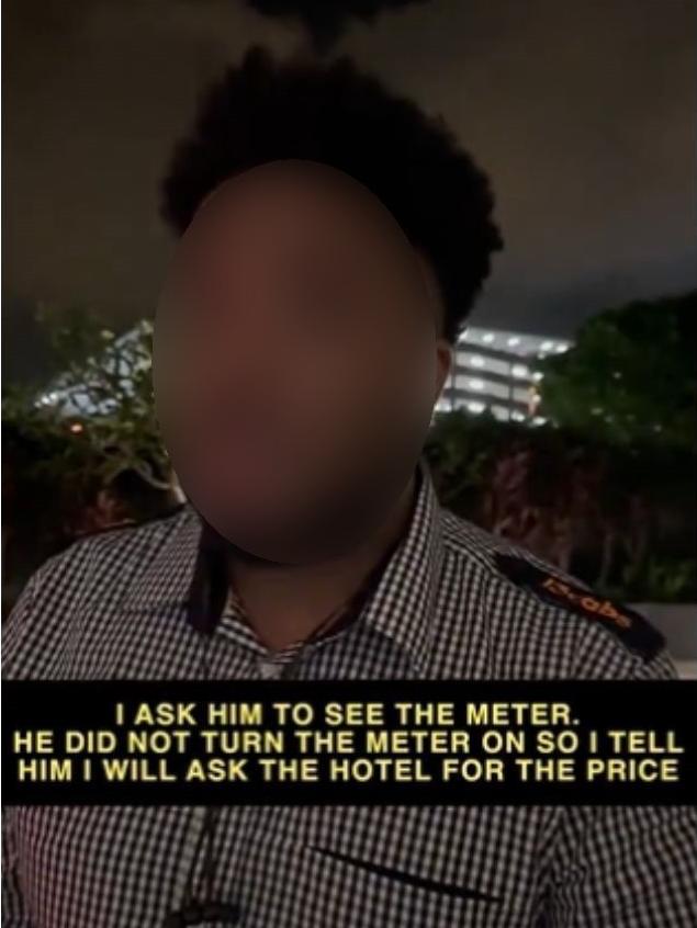 The driver had a row with a customer in Brisbane. Picture: TikTok