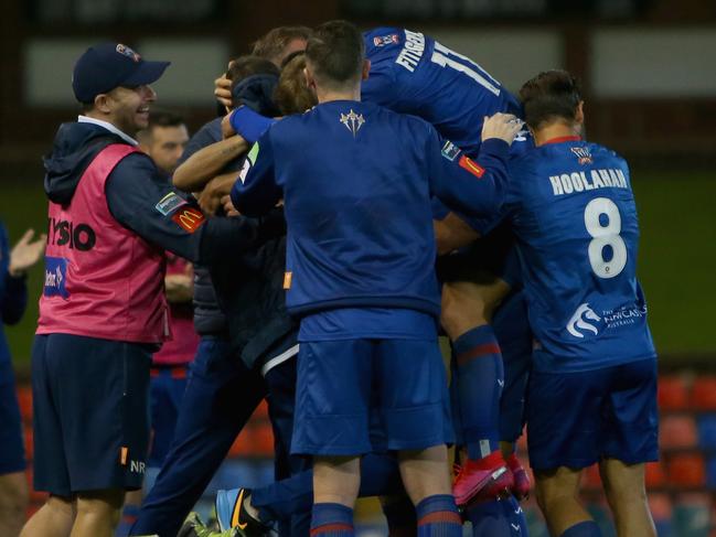 A Newcastle Jets player has tested positive for the coronavirus.